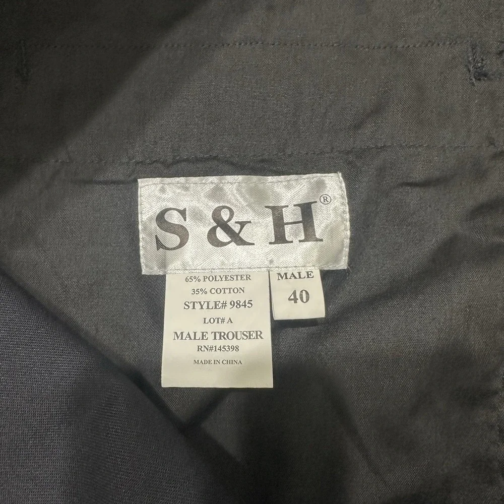 S & H Mens Uniform Work Trousers Style‎ 9845 Poly/Cotton Size 40 New